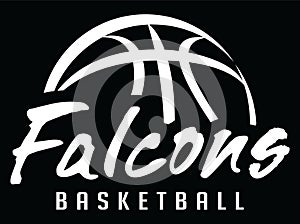 Falcons Basketball Team Graphic White Version photo