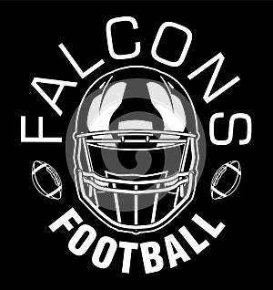 Falcons Football One Color - White photo