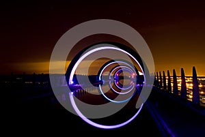 Falkirk Wheel at Night