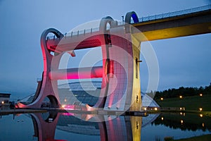 Falkirk Wheel At Night