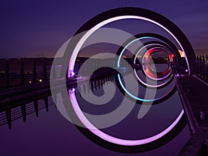 The Falkirk wheel at Night