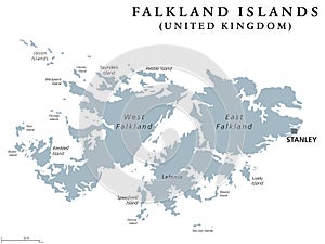 Falkland Islands political map