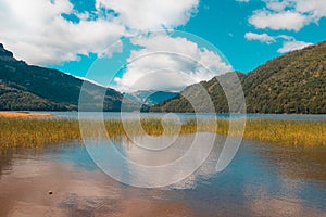 Falkner Lake located in the Nahuel Huapi National Park, province of Neuquen, Argentina