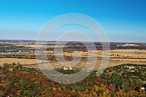 Fall Aerial Eau Claire Wisconsin and Chippewa River photo