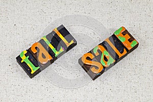 Fall autumn sale consumer line summer closeout product