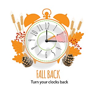 Fall Back concept. the end of Daylight Saving Time