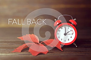 Fall back. Daylight saving time photo