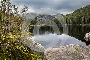 Colorado fall season at Bear Lake in Rocky Mountain National Park