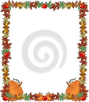 Fall border frame illustration