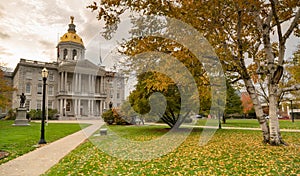 Fall Color Autumn Leaves Statehouse Grounds Concord New Hampshire