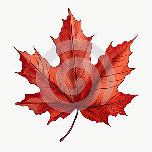 Fall color maple leaf clip art illustration