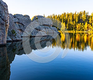 Fall Color Reflecting on Sylvan Lake