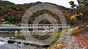 fall colors in Arashiyama