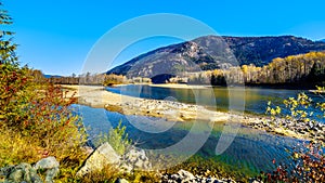 Fall colors around the North Thompson River between Barriere and Clearwater, BC