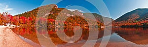 Fall colors at Echo Lake, New Hampshire photo