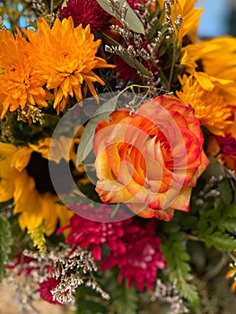 Fall colors flower bouquet