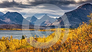 Fall colors in Glacier National Park