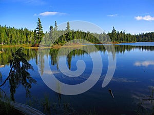 Strathcona Provincial Park, Vancouver Island, Battleship Lake in Evening Light, British Columbia, Canada