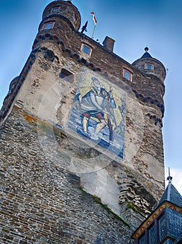 Reichsburg Castle above the Moselle River photo