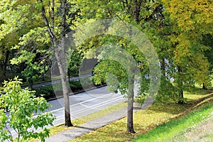 Fall colors on a scenic parkway