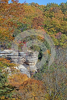 Fall Colors Surround a Rocky Ridge