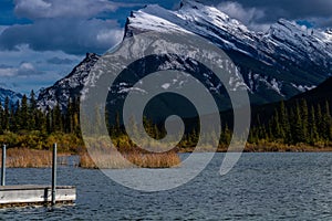 Fall colours around Vermillion Lakes Banff National Park Alberta Canada