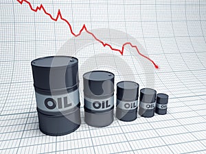 Fall down oil barrel