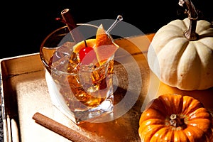 Fall Drinks - Old Fashioned Cocktail