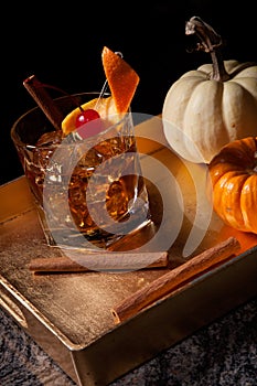 Fall Drinks - Old Fashioned Whiskey Cocktail