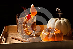 Fall Drinks - Old Fashioned Whiskey Cocktail