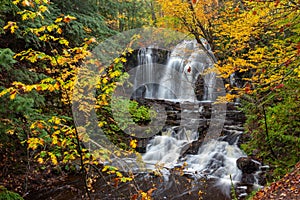 Upper Hungarian Falls in the Keweenaw Peninsula of Michigan, USA photo