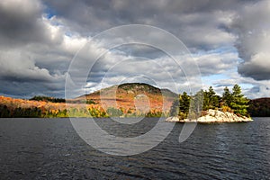 Fall foliage at Mont Chauve in Quebec