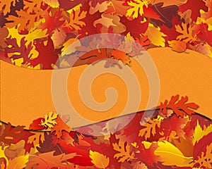 Fall Foliage Notecard with Banner