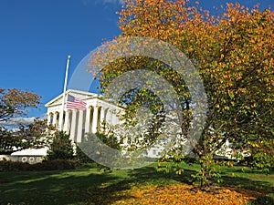 Fall Foliage in October at the Supreme Court in Washington DC