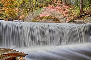 Fall Foliage and Waterfall in Hyde Park New York