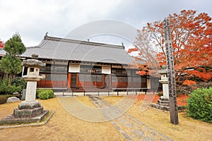 stone lamp at garden of Genko an Temple