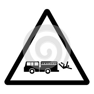 Fall Hazard Never ride on vehicle when it is in motionSymbol Sign, Vector Illustration, Isolate On White Background Label .EPS10