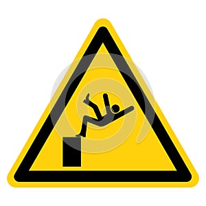 Fall Hazard Symbol Sign, Vector Illustration, Isolate On White Background Label. EPS10