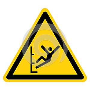 Fall hazard Symbol Sign, Vector Illustration, Isolate On White Background Label .EPS10
