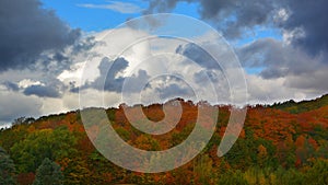 Fall landscape eastern townships Bromont