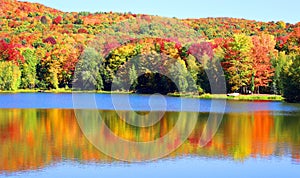 Fall landscape eastern townships Bromont, Shefford