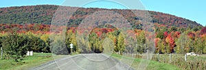 Fall landscape eastern townships Quebec