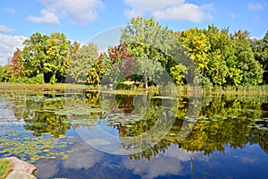 Fall landscape eastern townships Quebec