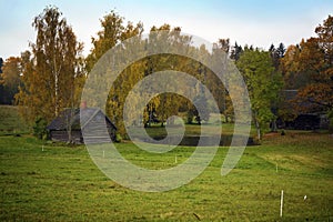 Fall landscape near Cesis town, Latvia