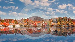 Fall Landscape with reflections in Lake Junaluska