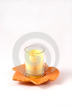 Fall Leaf with Candle