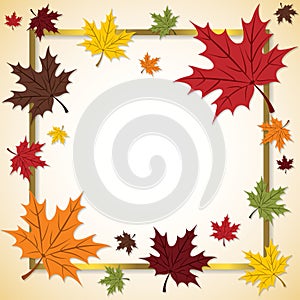 Fall Leaf Thanksgiving frame card