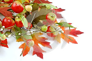 Fall leafs and apples decoration - Thanksgiving