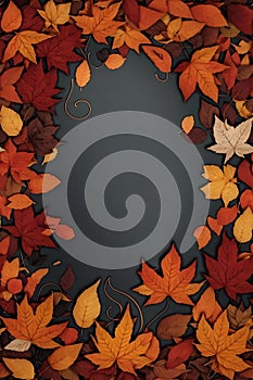 Fall Leaves Page Borders Nature-inspired Border Designs Leafy Autumn Edges Harvest Border Patterns
