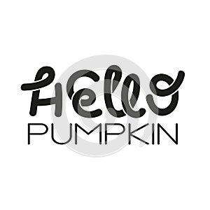 Fall Lettering. Decorative autumn poster in black